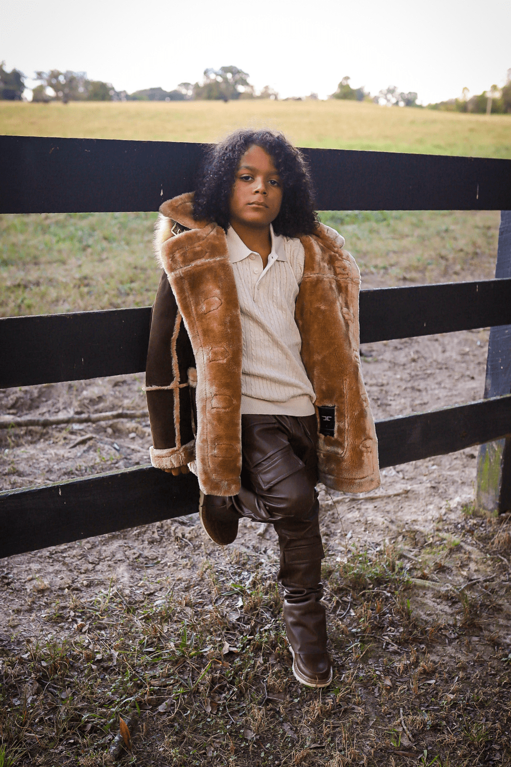 JC Kids Kids Denali Shearling Jacket (Brown)