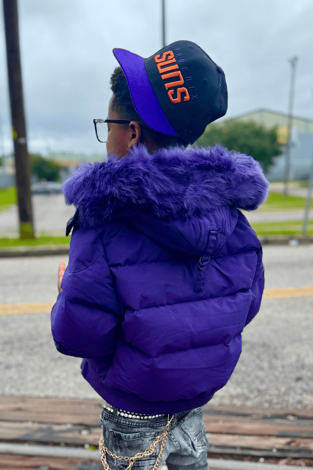 JC Kids Kids Cross Bay Bomber Jacket (Purple)