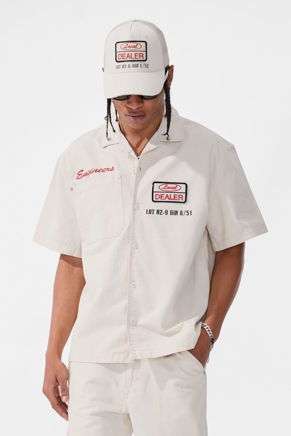 Jordan Craig The Re-Up Mechanic Shirt Bone / S