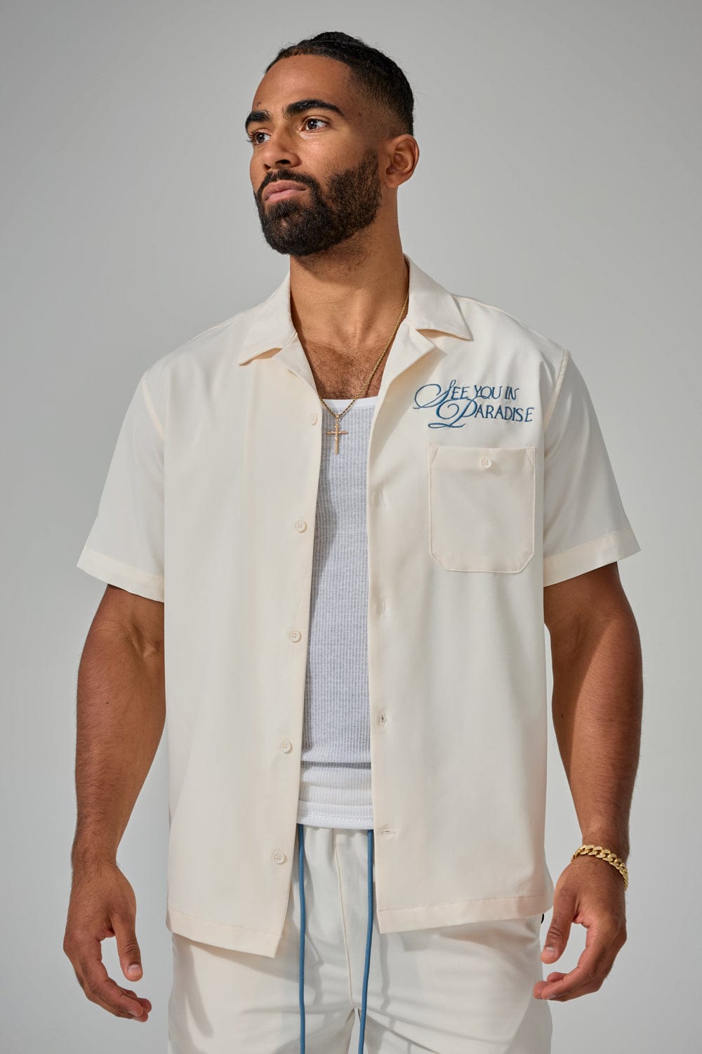 Jordan Craig Oakland Mechanic S/S Shirt Cream / S