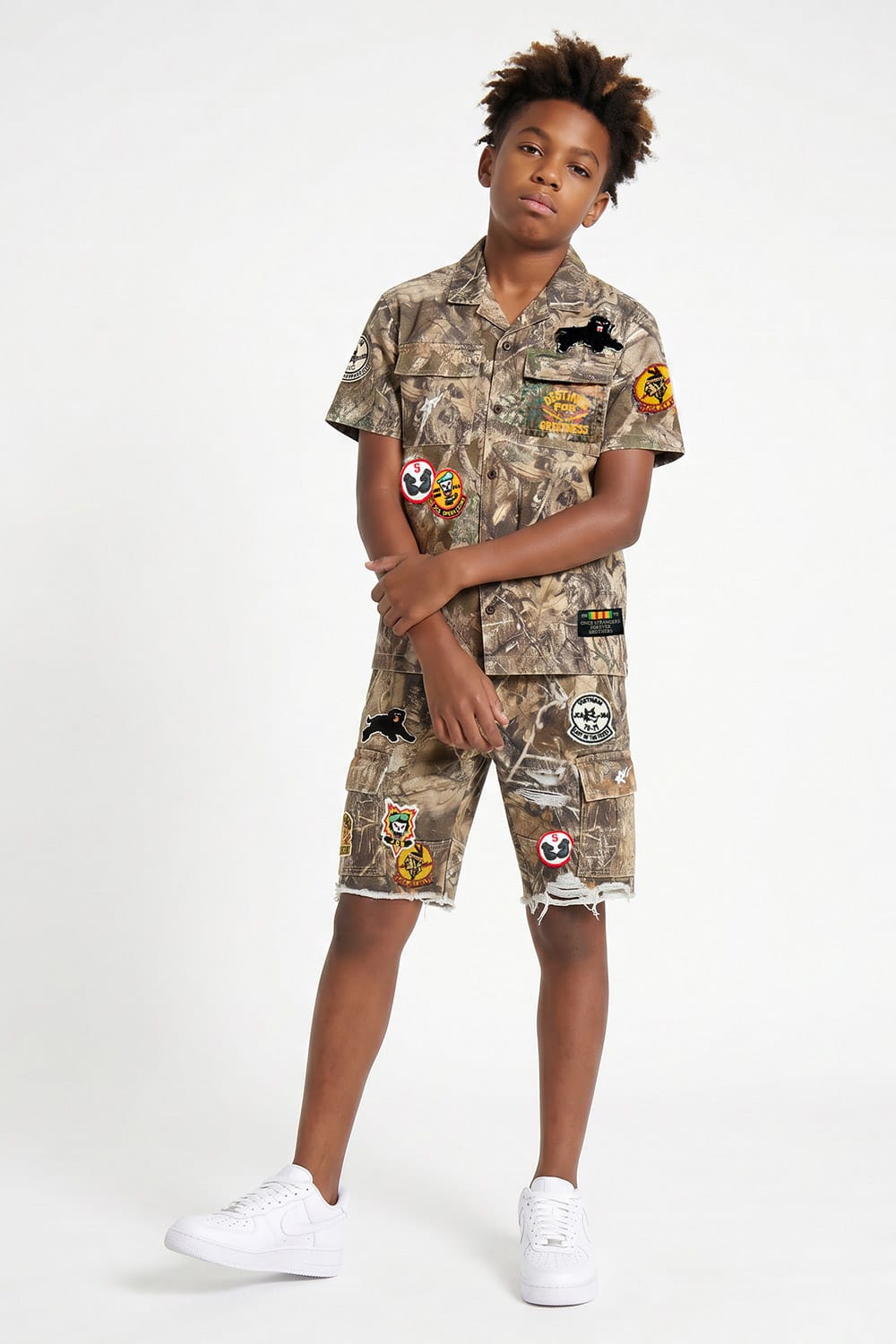 JC Kids Kids War Angel Work Shirt (Hunter Camo)