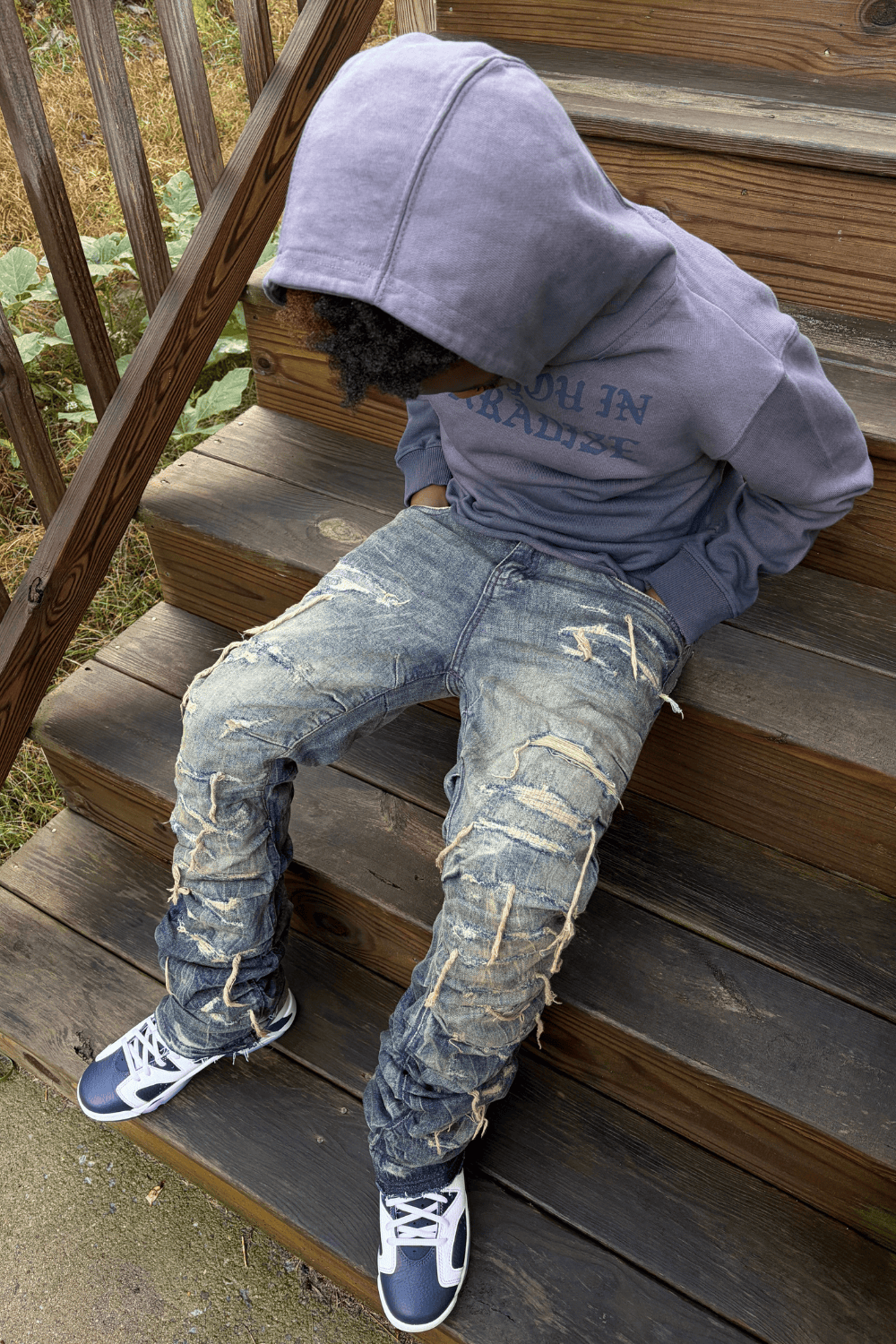 JC Kids Kids Stacked Ripple Effect Denim (Desert Storm)