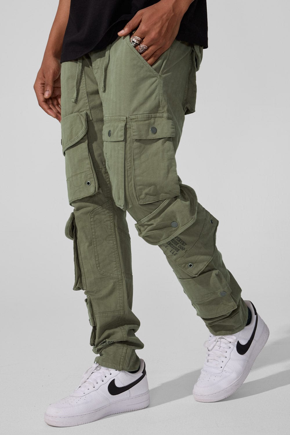 Slim Taper Fit - Defcon Cargo Pants (Olive) - Sean Collection