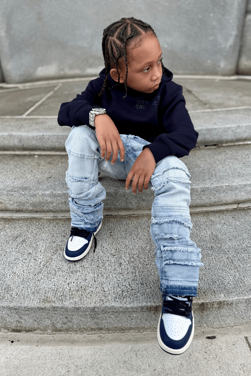 JC Kids Kids Stacked Jason Denim (Iced White)