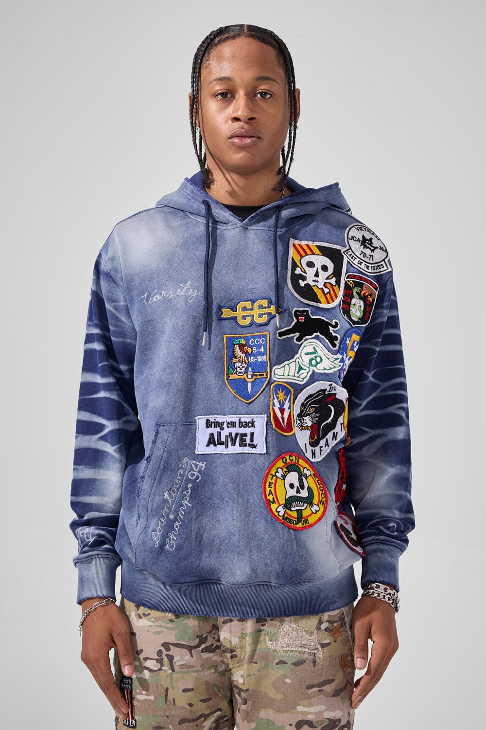 War Angel Pullover Hoodie (Navy)