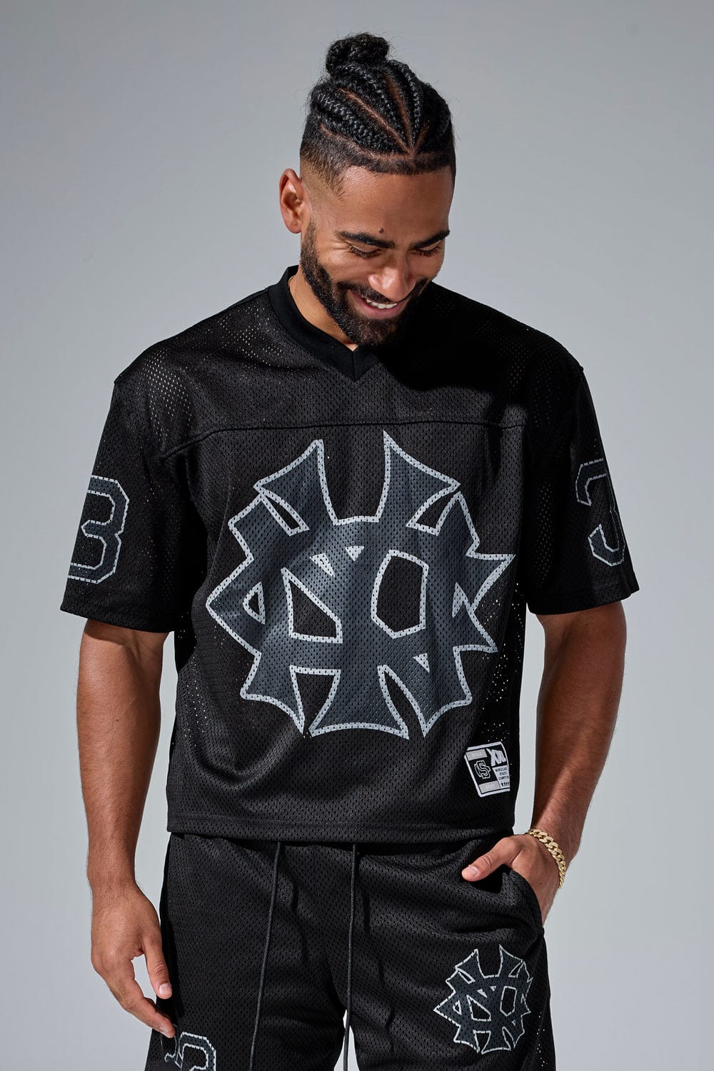 Jordan Craig 5 Borough Football Jersey (Black) S / Black