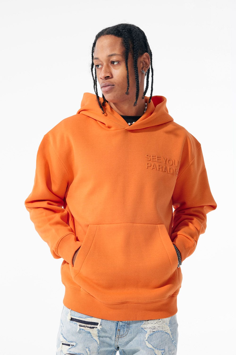 Paradise Tonal Pullover Hoodie Orange