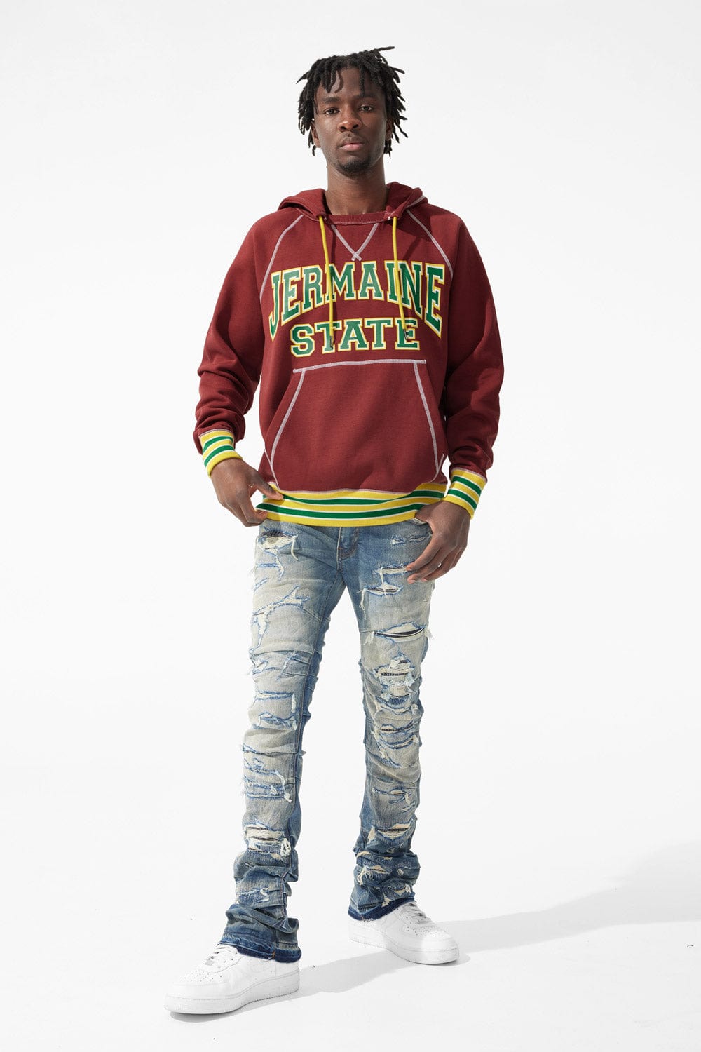 Jordan Craig Collegiate Roots Pullover Hoodie (Cold World)