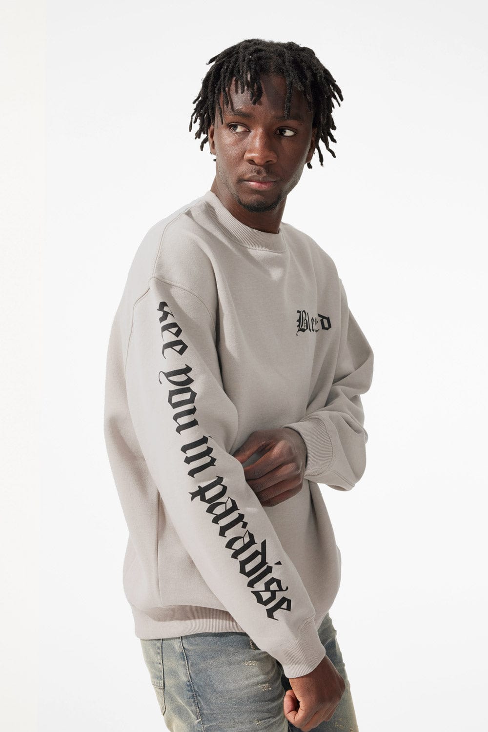 Jordan Craig Blessed Crewneck Sweatshirt (Concrete)