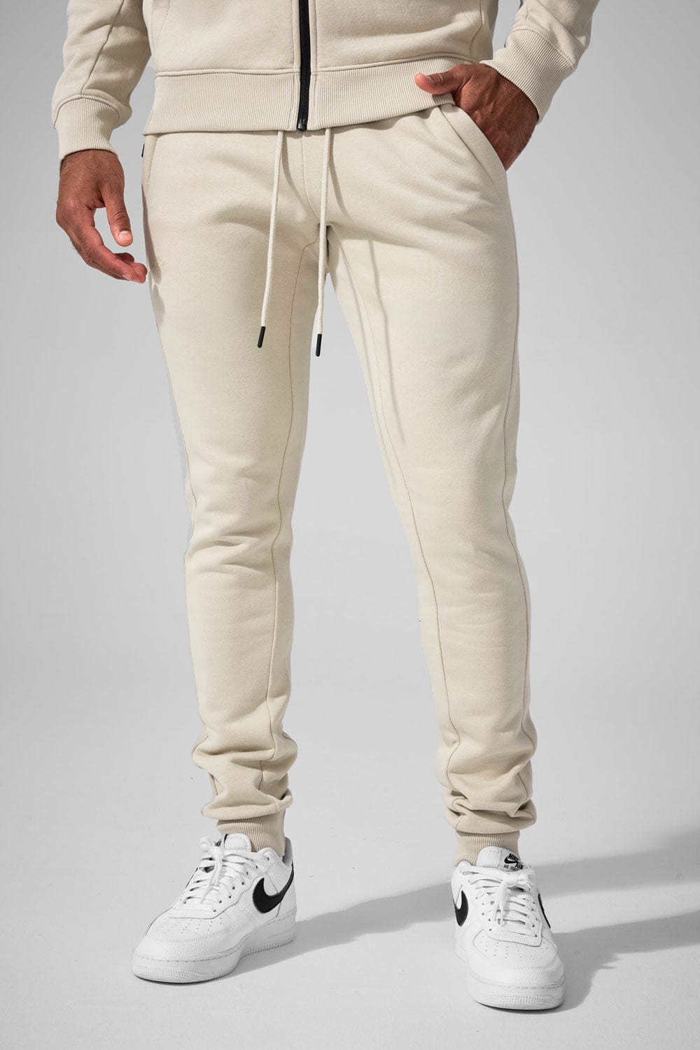 Jordan Craig Uptown Jogger Sweatpants (Fleece Sale) (100% off) Taupe Cream / S