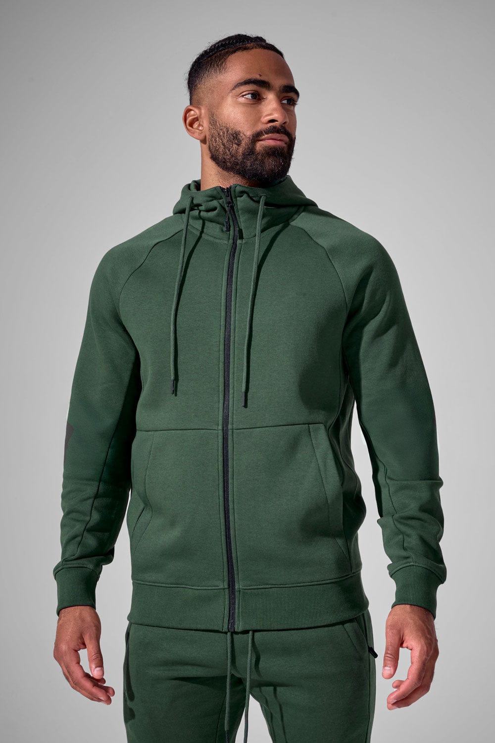 Jordan Craig Uptown Zip Up Hoodie (Fleece Sale) (100% off) Deep Olive / S