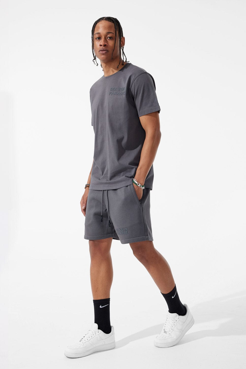 Jordan Craig Retro - Paradise Tonal Shorts (Charcoal)