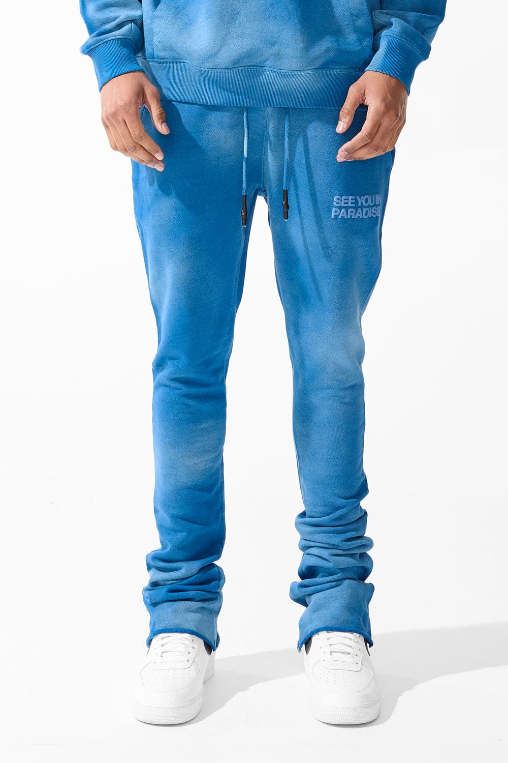 Jordan Craig Paradise Washed Stacked Sweatpants Blue / S