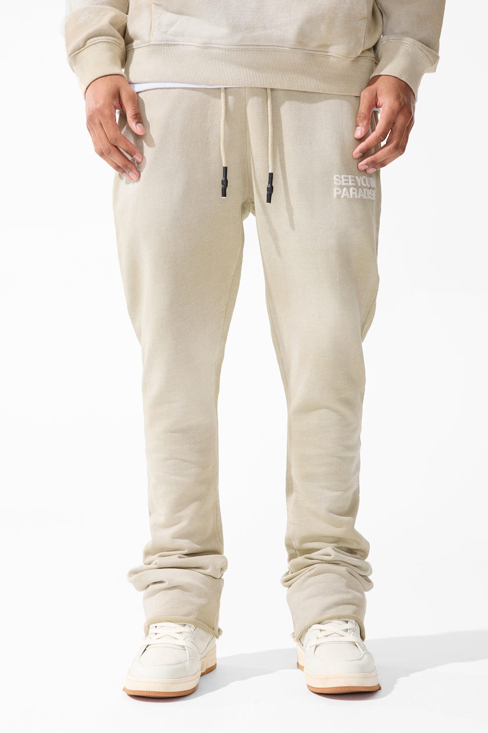 Jordan Craig Paradise Washed Stacked Sweatpants Khaki / S