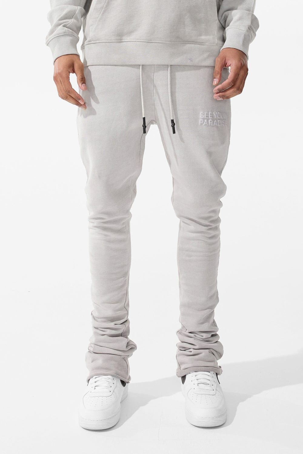 Jordan Craig Paradise Washed Stacked Sweatpants Light Grey / S