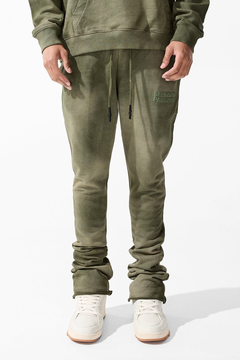 Jordan Craig Paradise Washed Stacked Sweatpants Olive / S