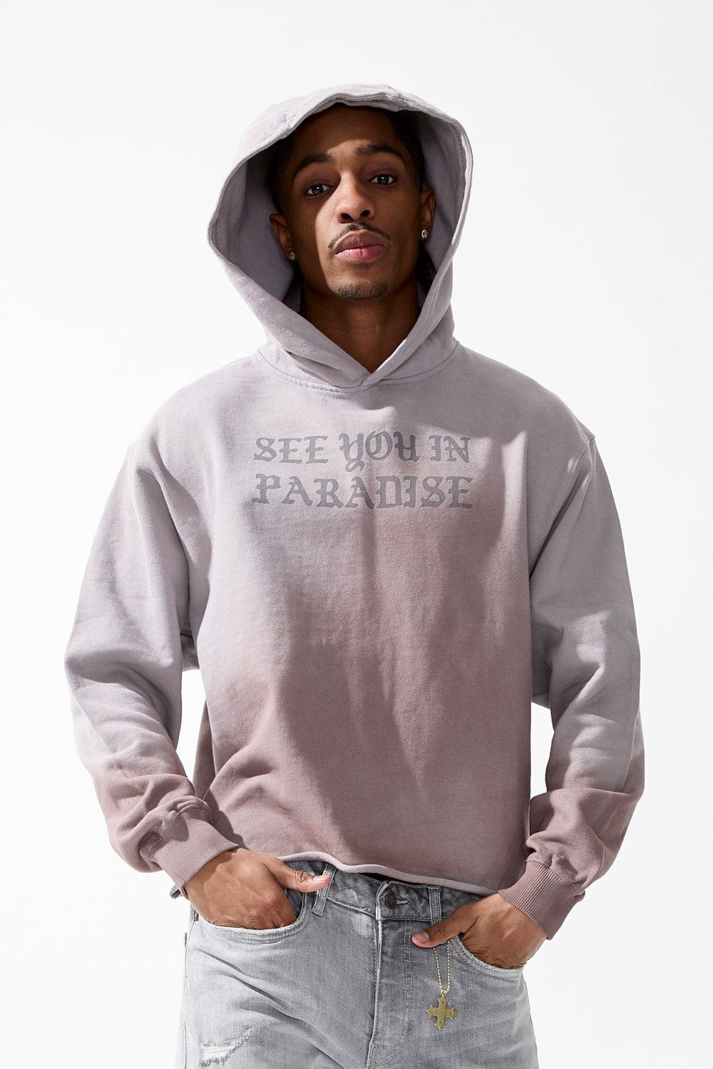 Jordan Craig SYIP Cropped Pullover Hoodie Cement Wash / S