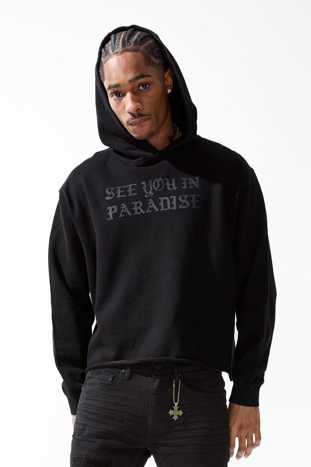 Jordan Craig SYIP Cropped Pullover Hoodie Jet Black / S