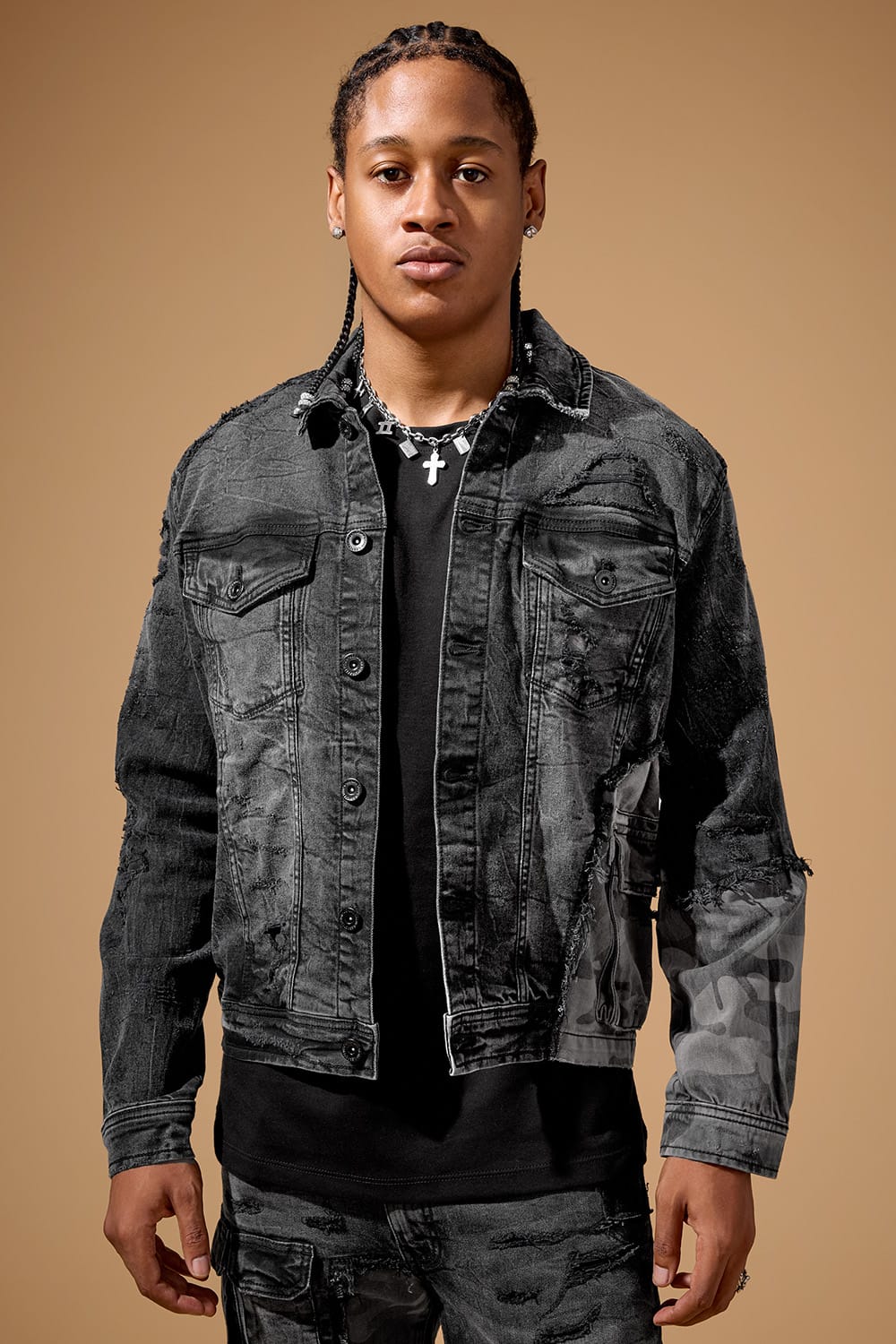 Jordan Craig Devotion Denim Trucker Jacket (Black Shadow) S / Black Shadow