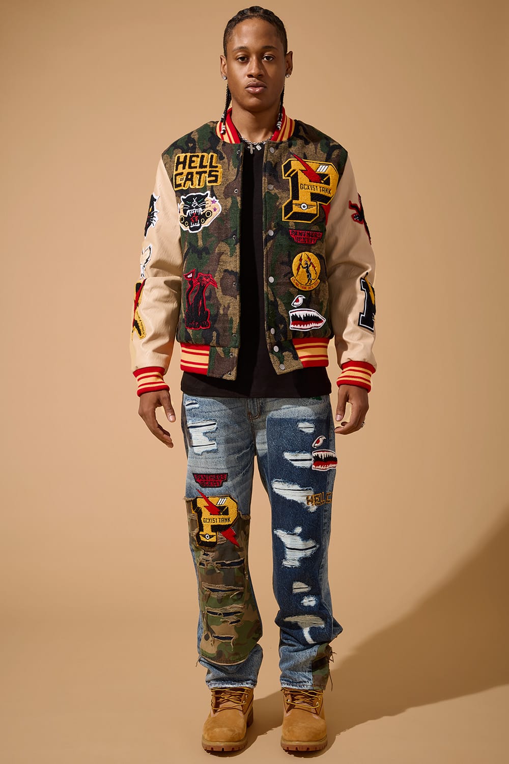 Jordan Craig Hellcat Varsity Jacket (Vintage Camo)