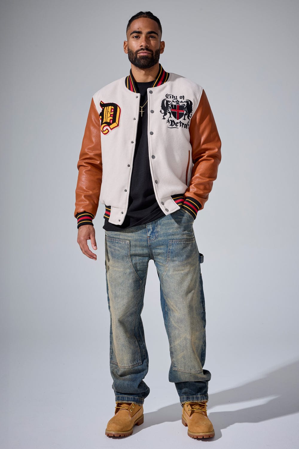 Jordan Craig The Renaissance City Varsity Jacket (Cream)