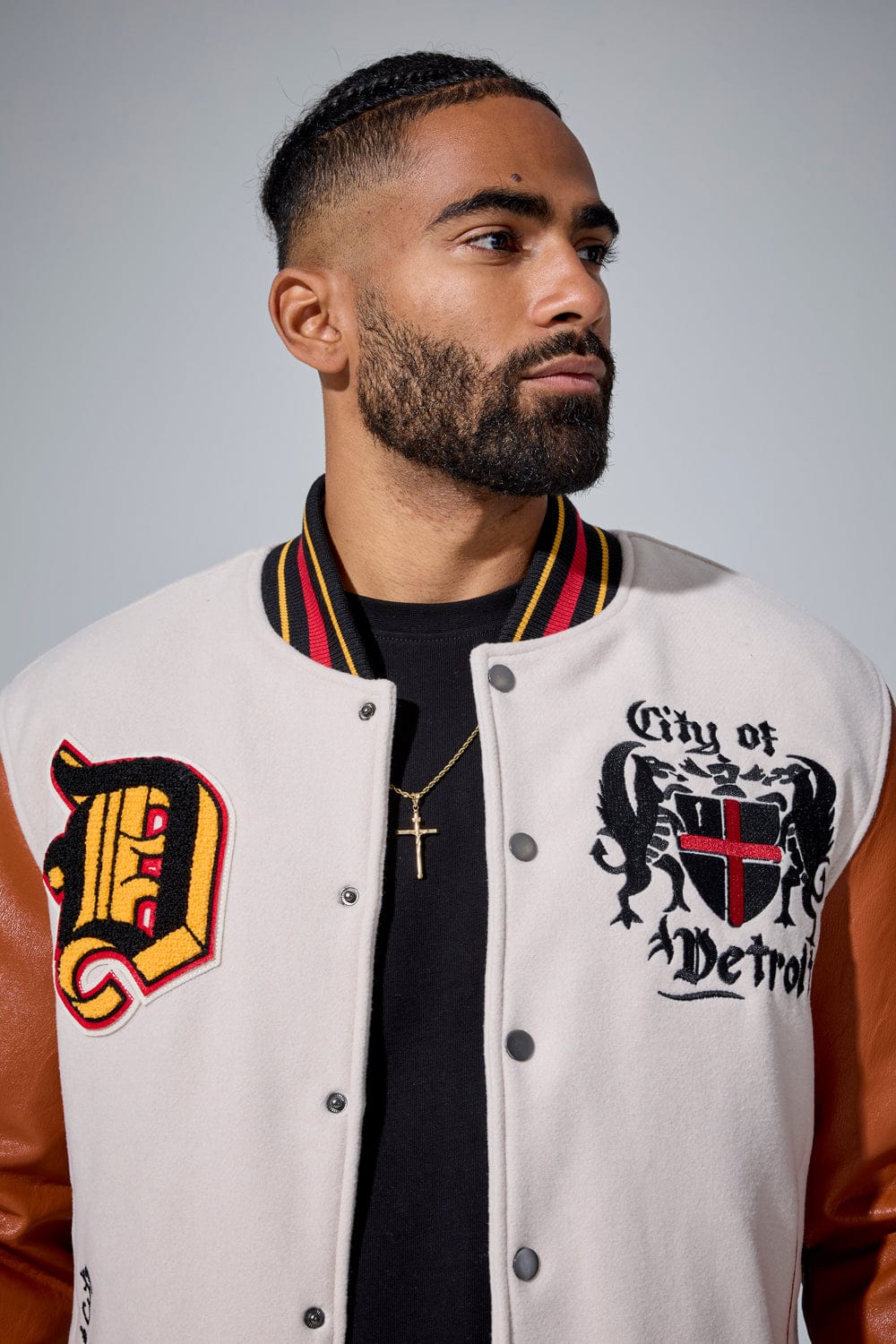 Jordan Craig The Renaissance City Varsity Jacket (Cream)