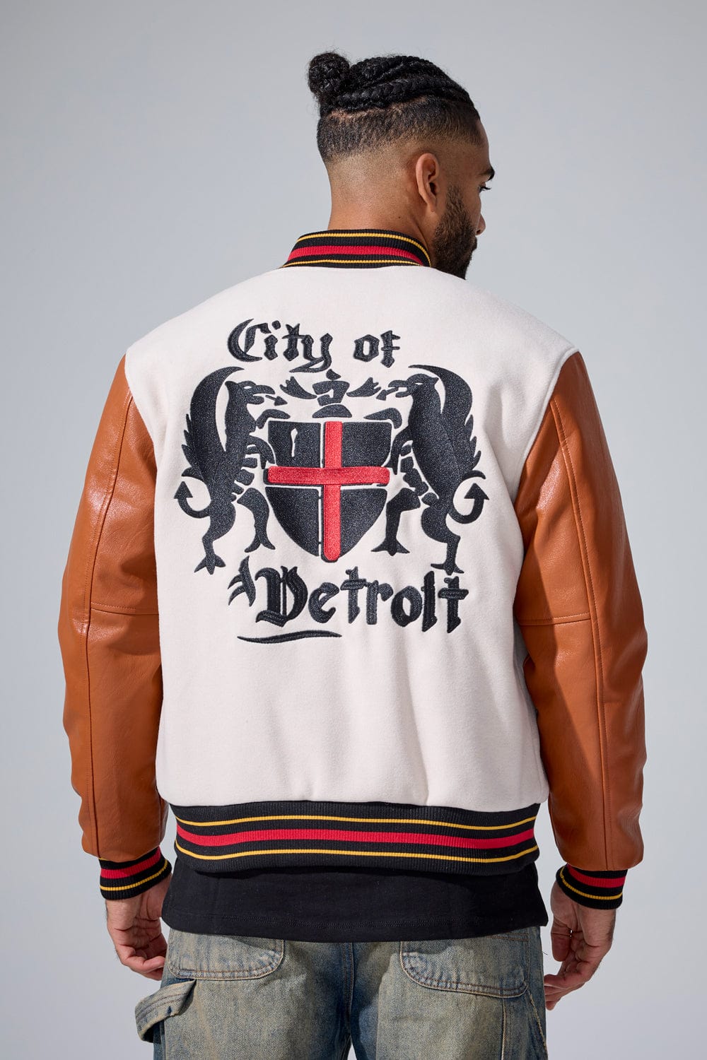 Jordan Craig The Renaissance City Varsity Jacket (Cream)