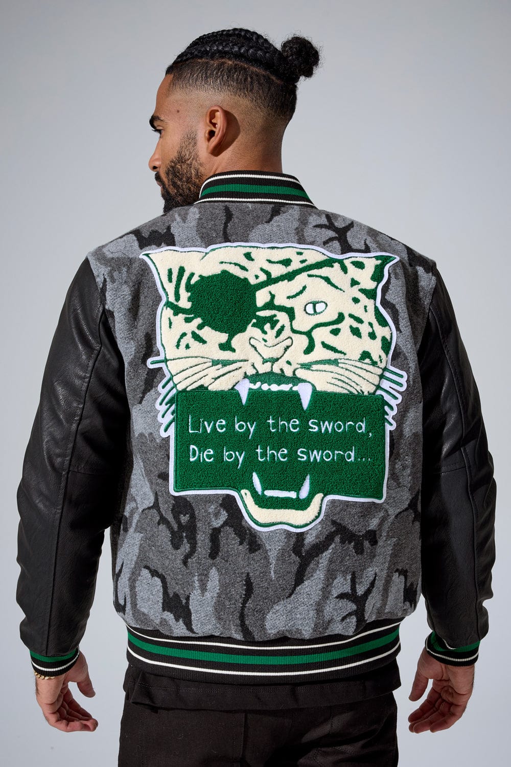 Jordan Craig Life of Vice Varsity Jacket (Black Camo)