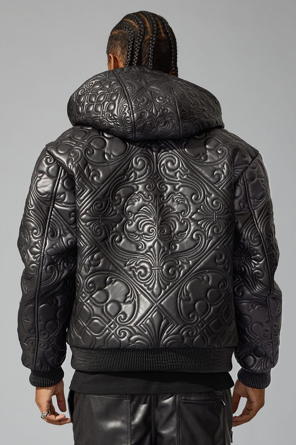 Jordan Craig Ace of Spades Hooded Bomber Jacket (Black)