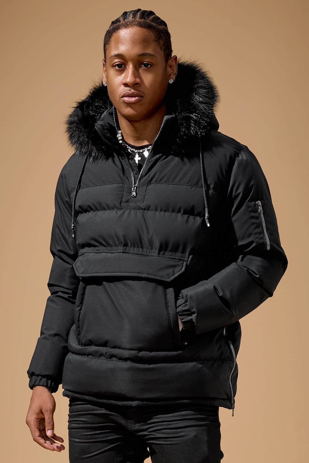 Jordan Craig Concord Pullover Anorak (Black) S / Black