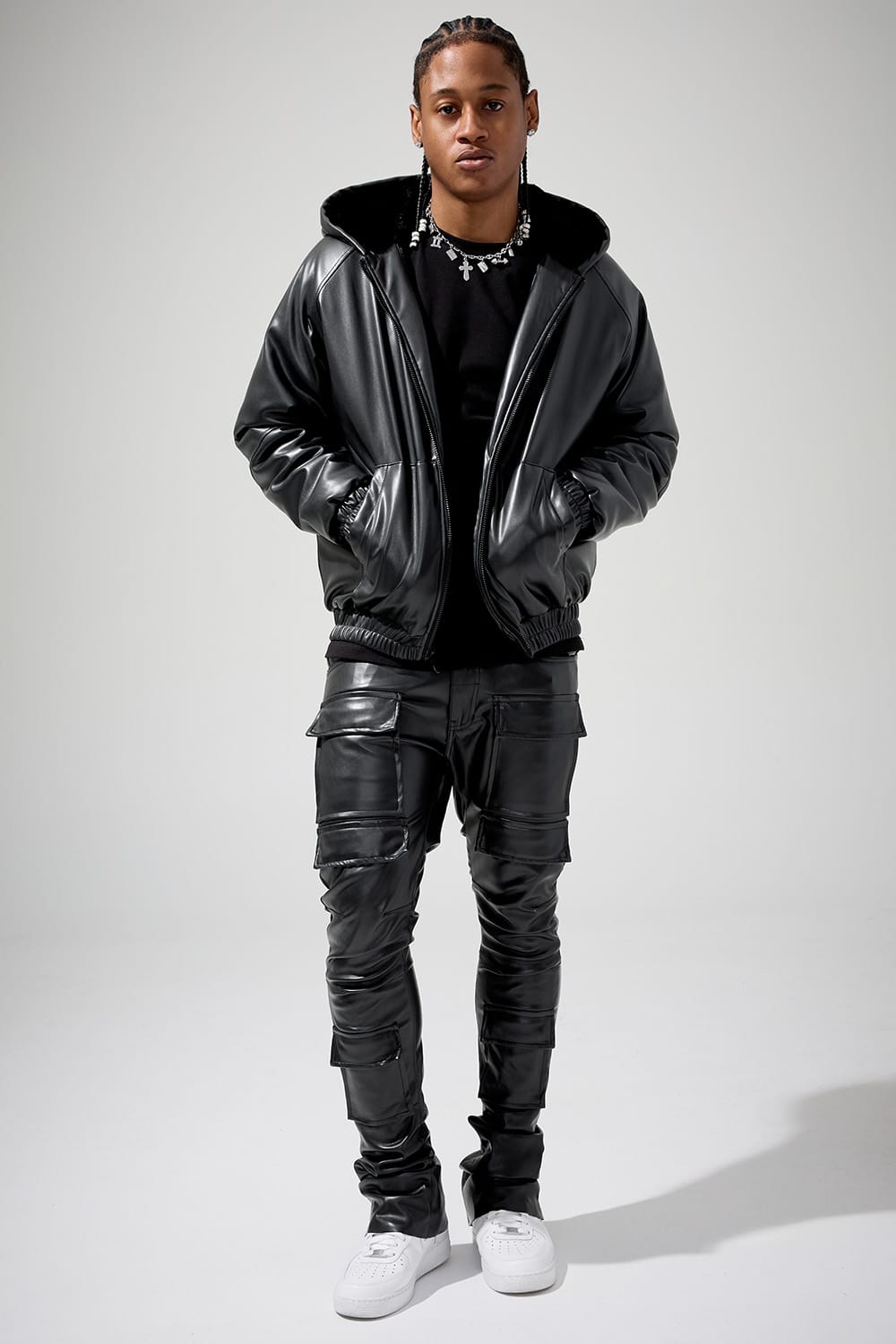 Jordan Craig Thriller Hooded Zip Up Jacket (Black)