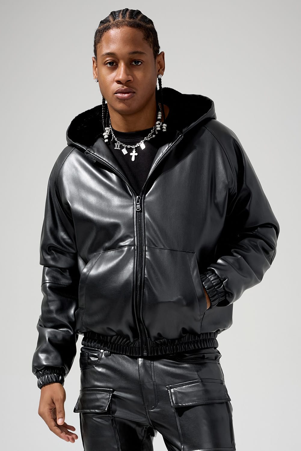 Jordan Craig Thriller Hooded Zip Up Jacket (Black) S / Black