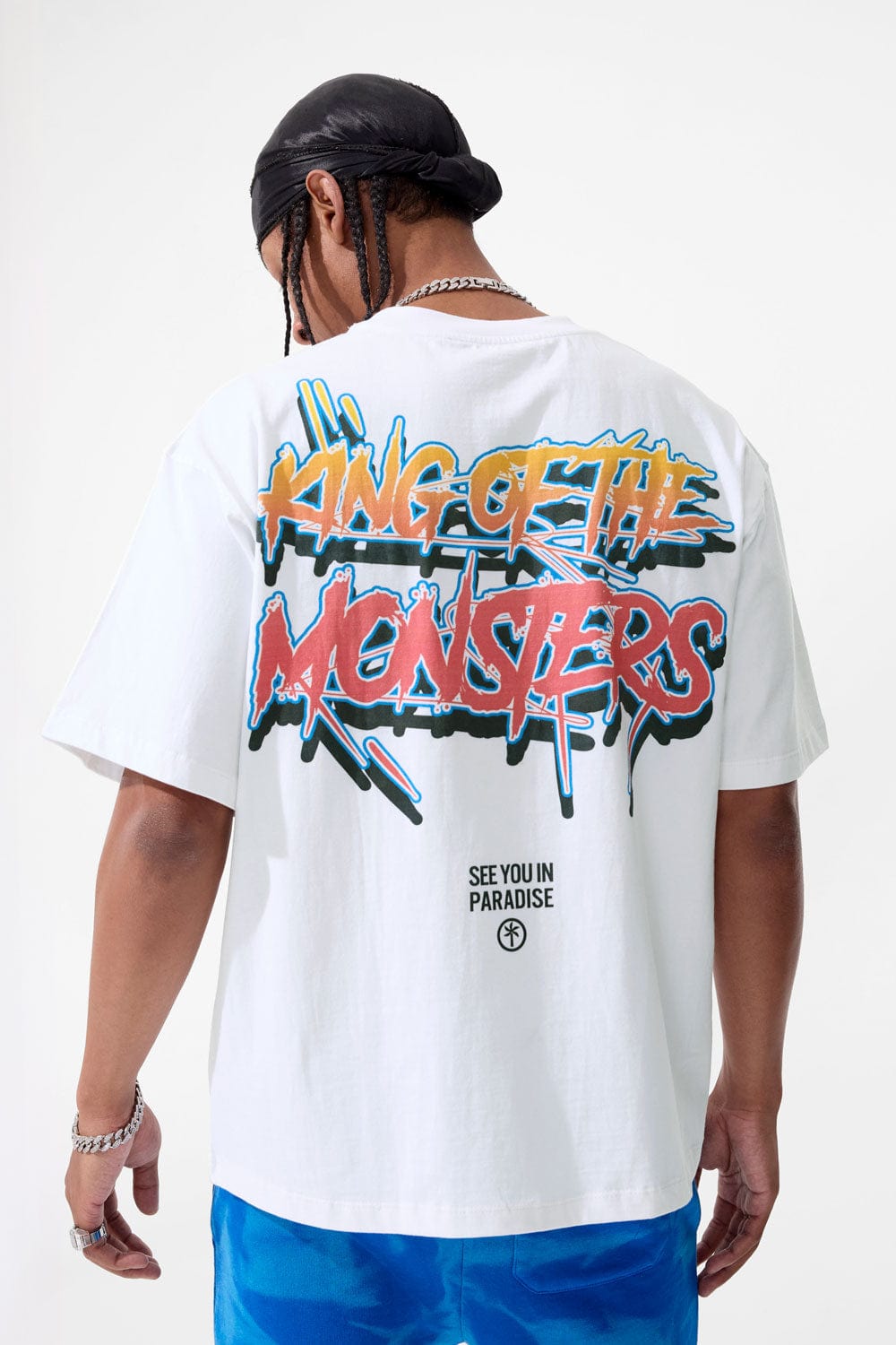 Jordan Craig Sea Monster Cropped Boxy T-Shirt White / S
