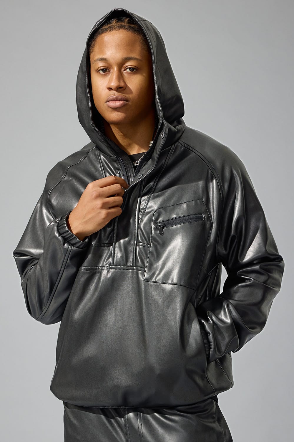 Jordan Craig Pullover and Baggy Cargo Thriller Set (Black)