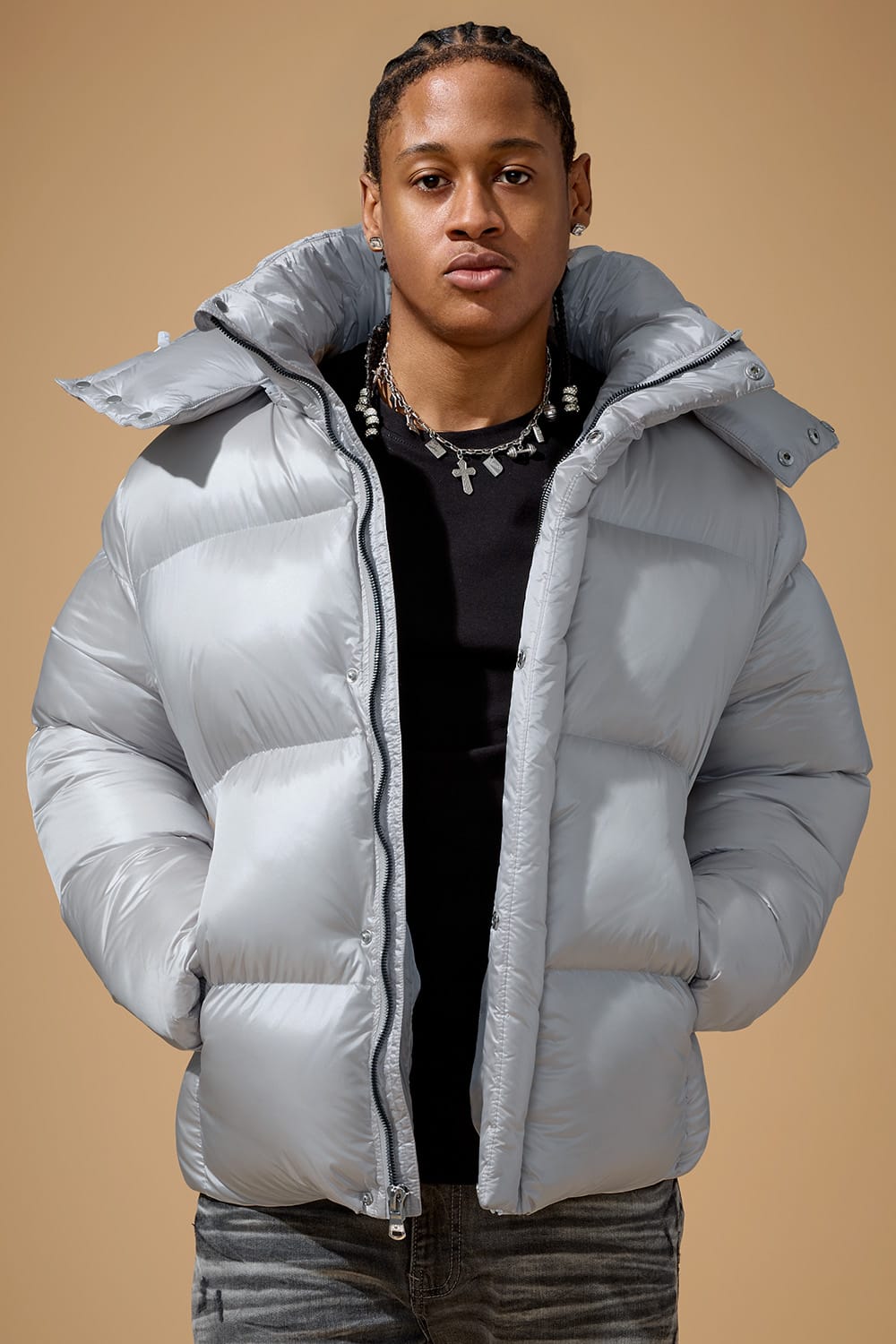 Jordan Craig Astoria Bubble Jacket (Light Grey) Light Grey / S