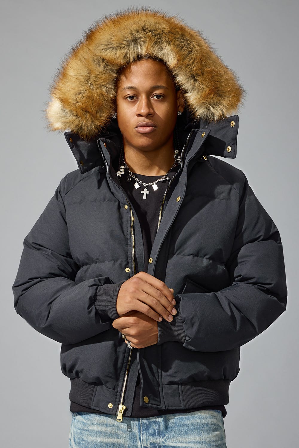 Jordan Craig Atlantic Ave Bomber Jacket Black / S