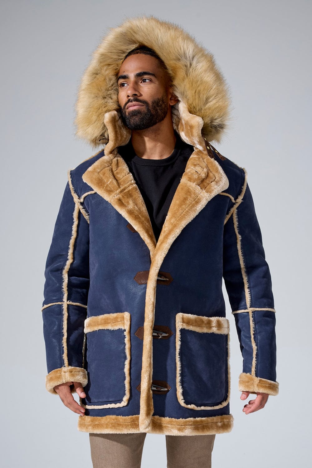 Jordan Craig Denali Shearling Jacket (Navy) S / Navy