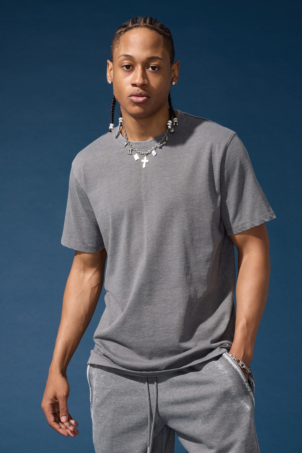 【新品未使用】ORR Velour Mesh T-shirt / GRAY North Shore T-Shirt