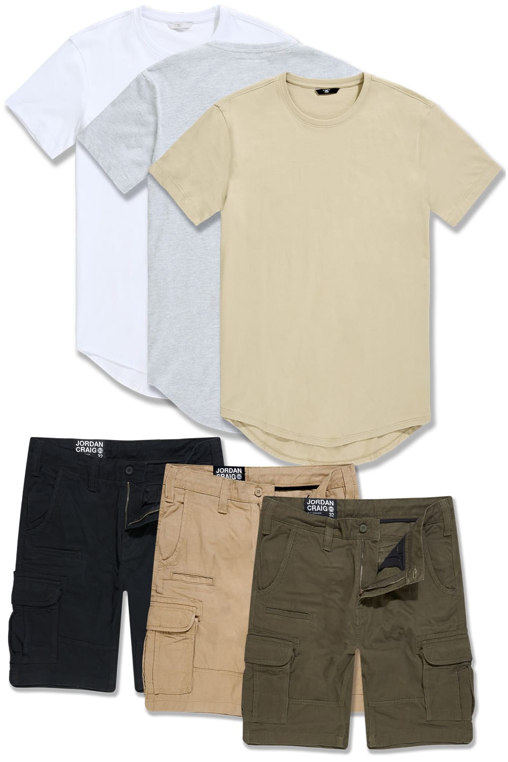 JC Big Men Big Men's Core Scallop Tees 6 Pack 4XL / 46