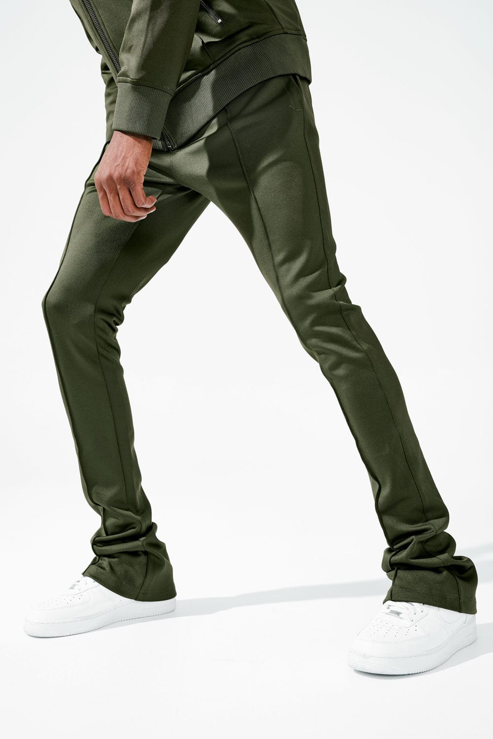 Calabria Stacked Track Pants (Olive)