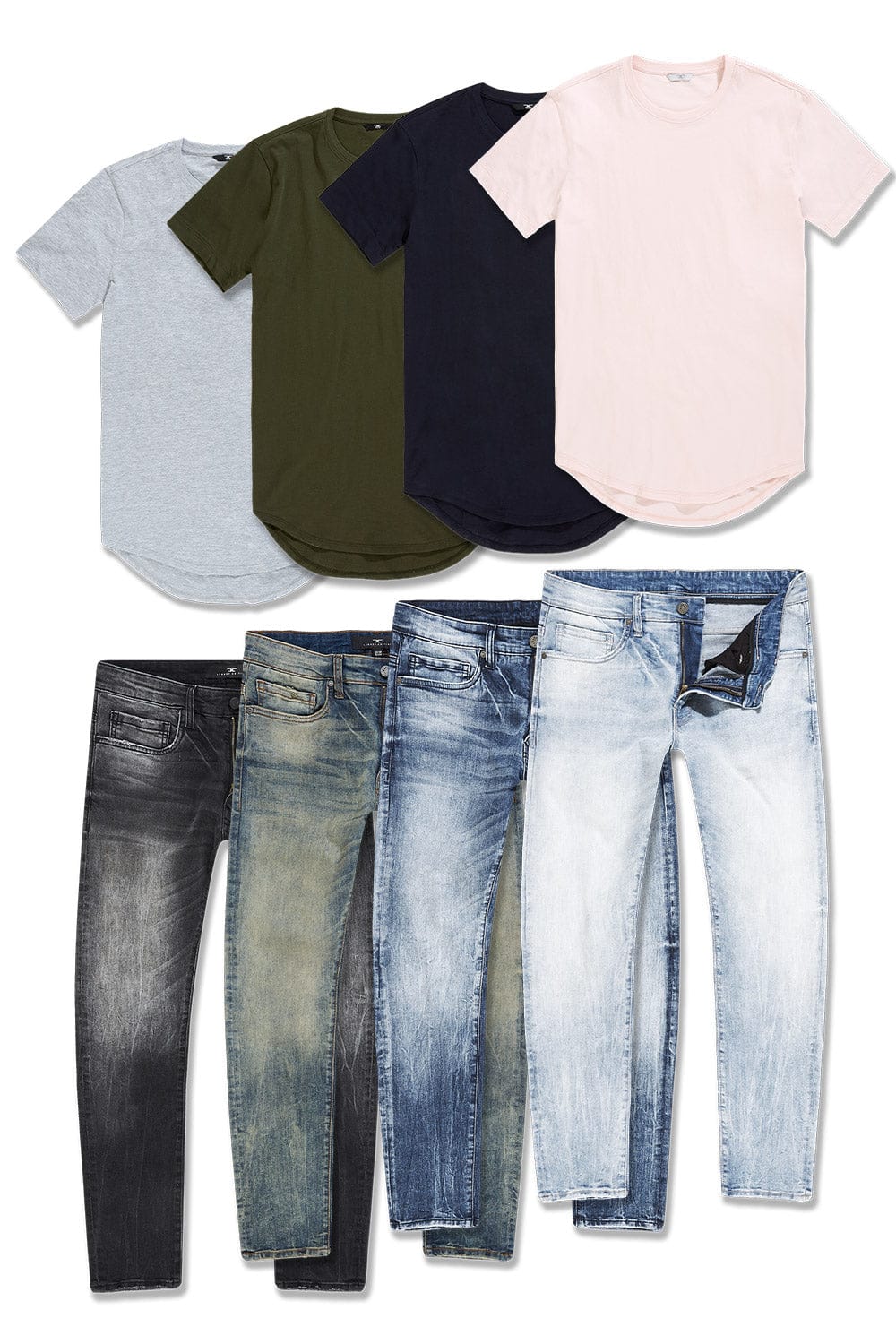 Jordan Craig Collins Georgetown Denim & Scallop 8 Pack TOP: SMALL | BOTTOM : 30/30
