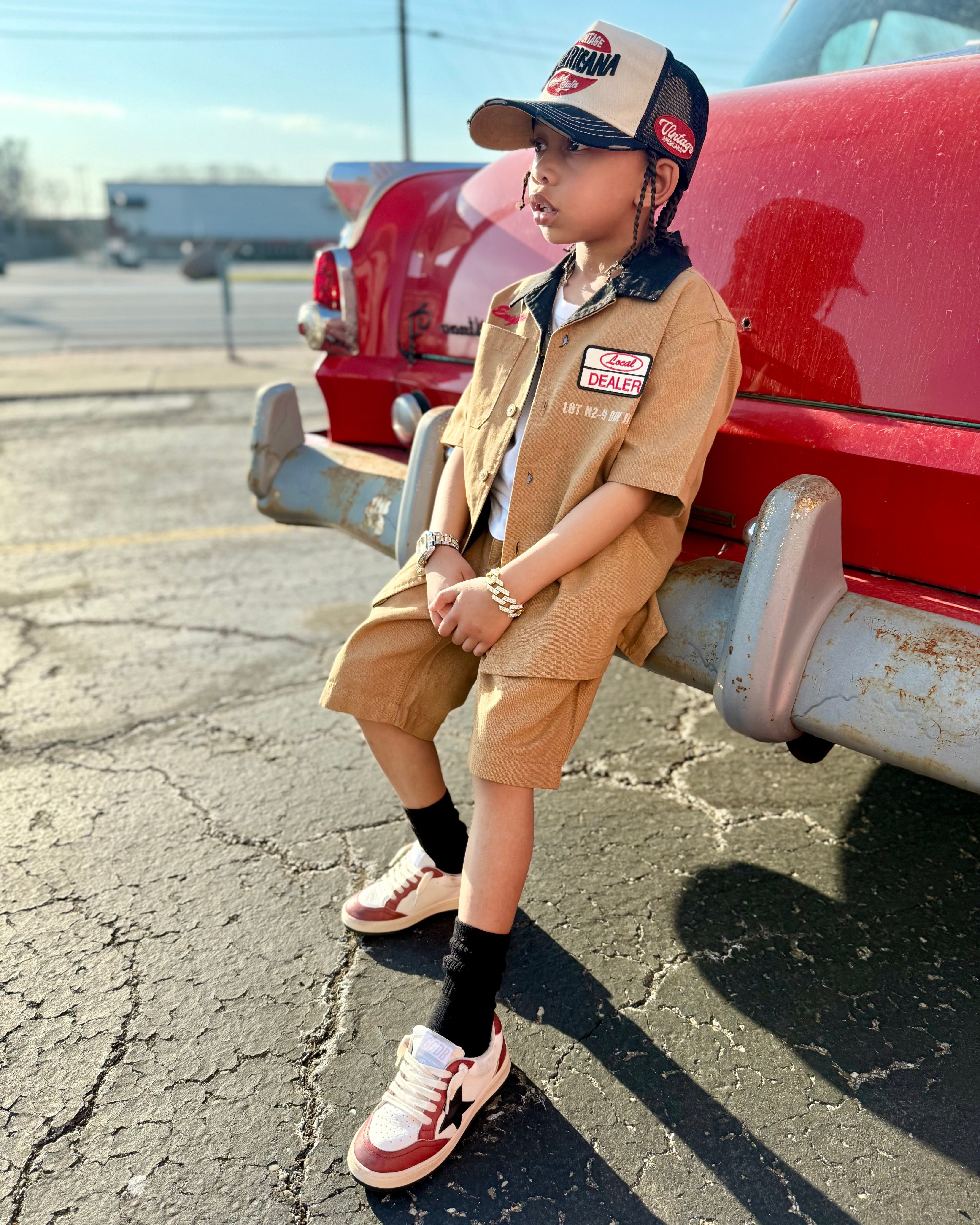 JC Kids Kids The Re-Up Mechanic Shirt Wheat / 2