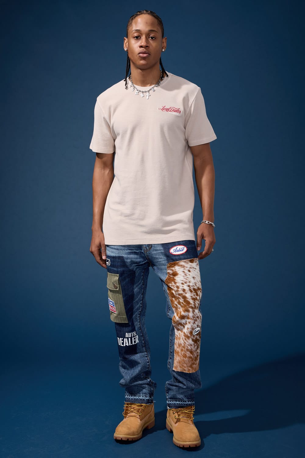Jordan Craig Relaxed Fit - Bronco Patchwork Denim - Aaron Collection