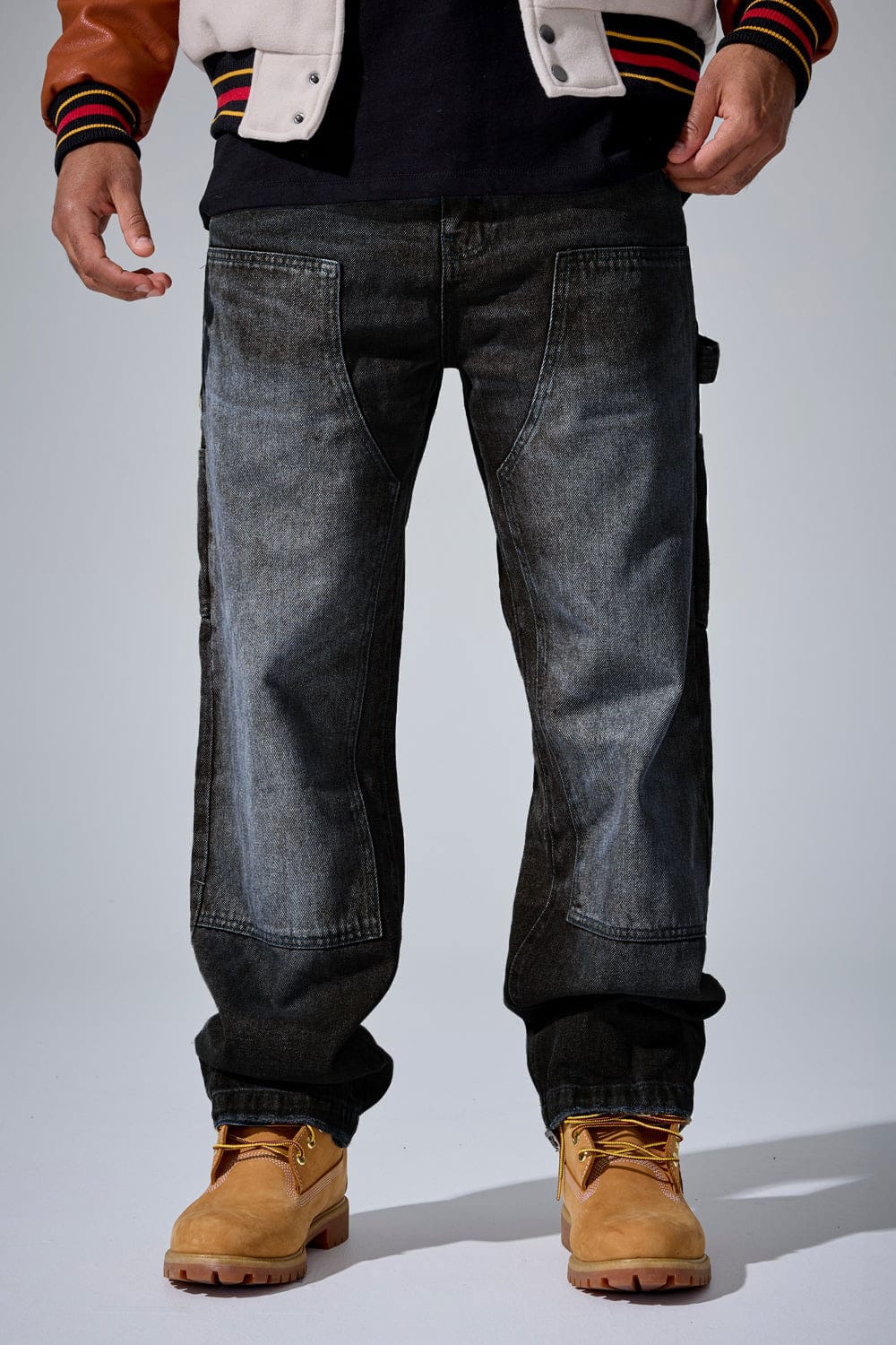 Wide Leg Fit - Craftsman Denim (Black Shadow) - Brian Collection
