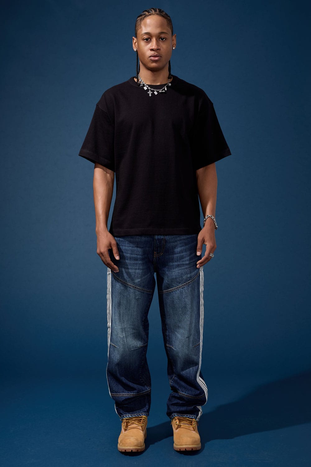 Jordan Craig Wide Leg Fit - Proper Striped Denim - Brian Collection