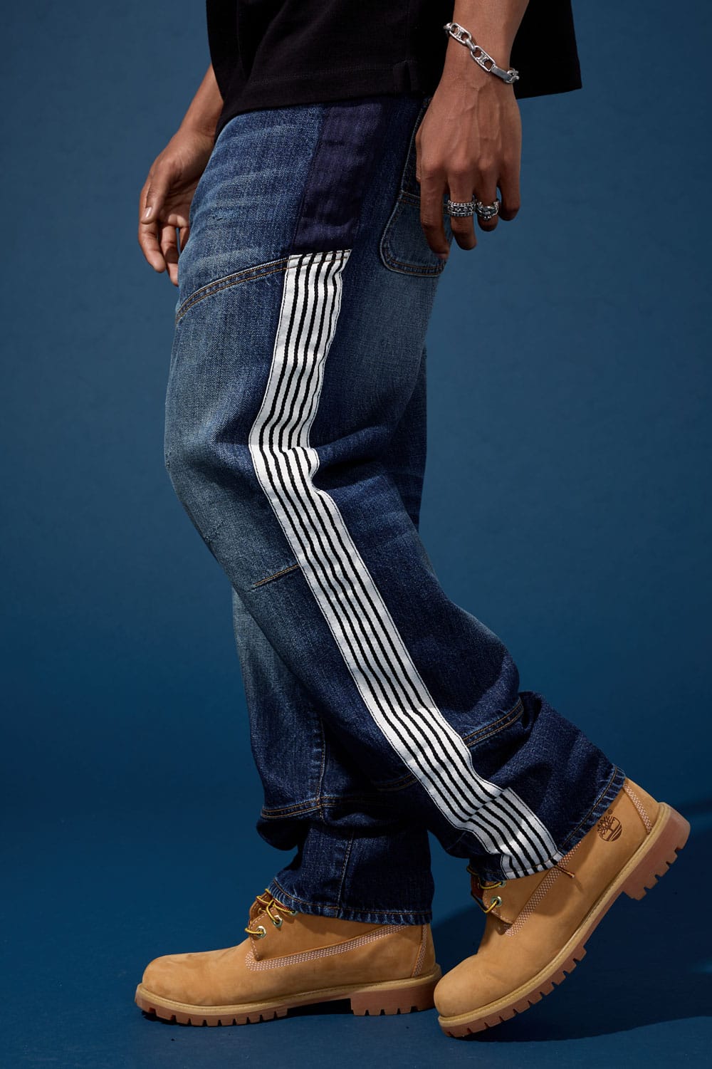 Jordan Craig Wide Leg Fit - Proper Striped Denim - Brian Collection Aged Wash / 30 / 30