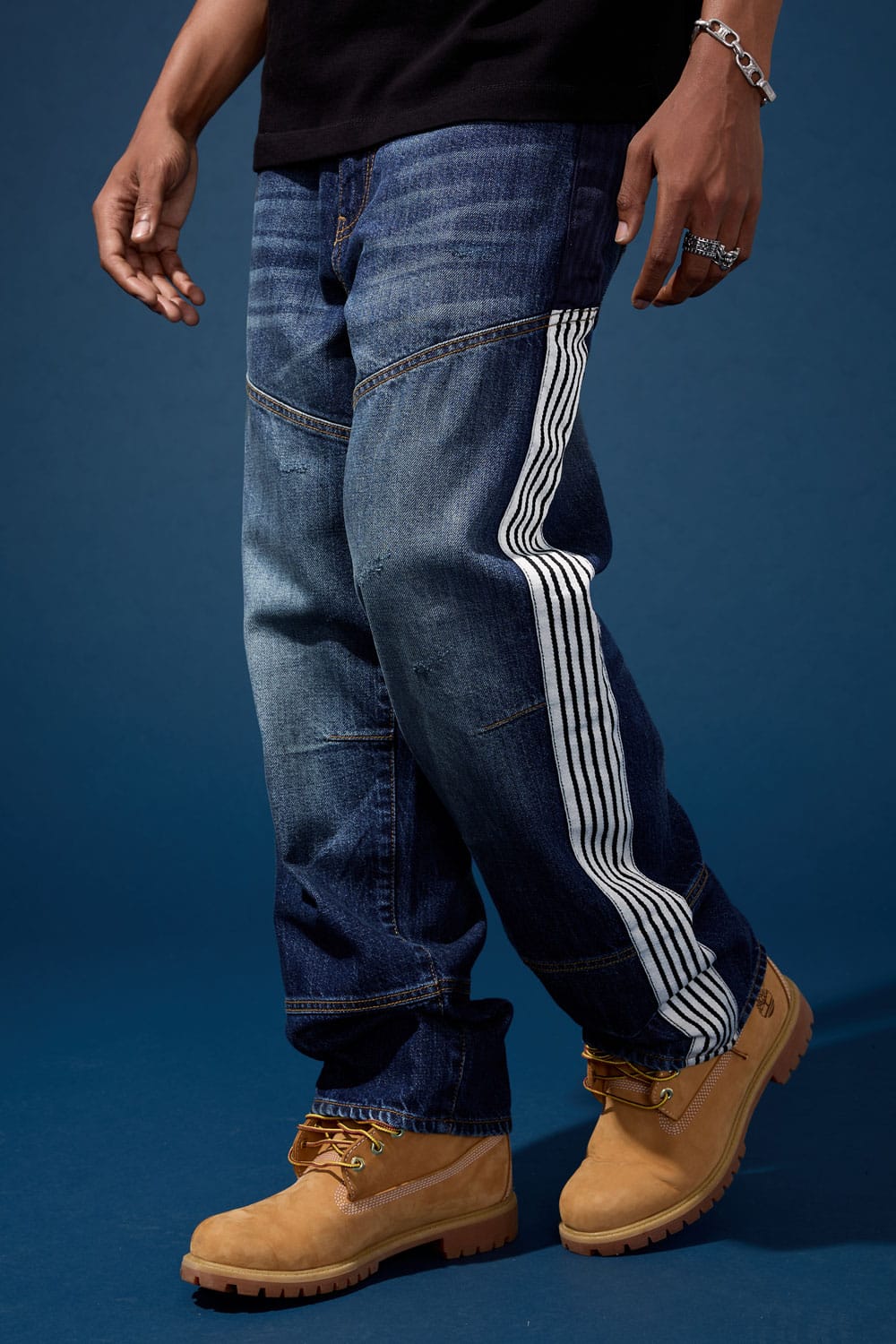 Jordan Craig Wide Leg Fit - Proper Striped Denim - Brian Collection