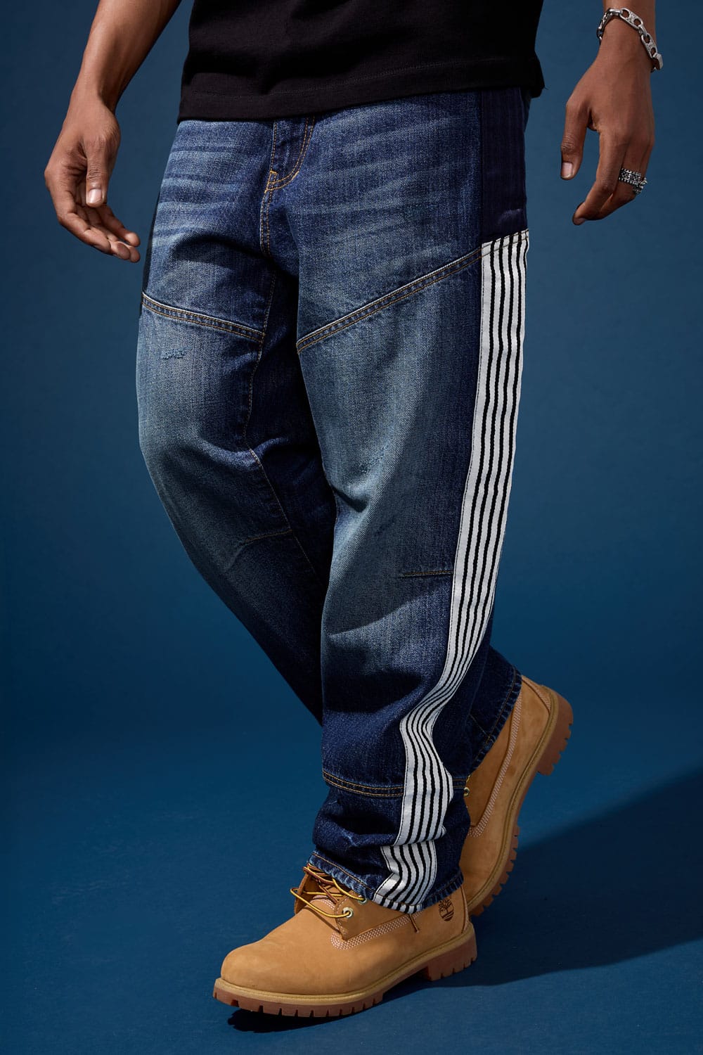 Jordan Craig Wide Leg Fit - Proper Striped Denim - Brian Collection