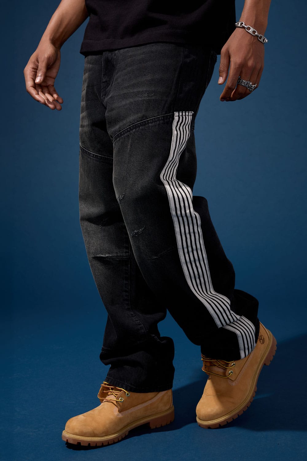 Jordan Craig Wide Leg Fit - Proper Striped Denim - Brian Collection