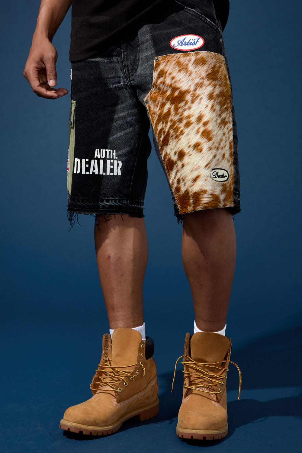 Jordan Craig OG - Bronco Patchwork Denim Shorts